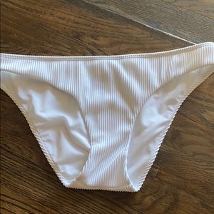 White Hollister ribbed bikini bottoms